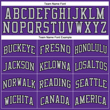 Load image into Gallery viewer, Custom Purple Gray-Black Authentic Throwback Basketball Jersey