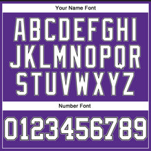 Load image into Gallery viewer, Custom Purple Black Pinstripe White-Gray Authentic Basketball Jersey