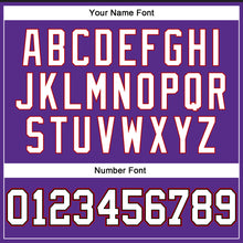 Load image into Gallery viewer, Custom Purple Black Pinstripe White-Red Authentic Basketball Jersey