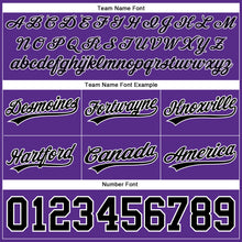 Load image into Gallery viewer, Custom Purple Black-White Authentic Throwback Basketball Shorts