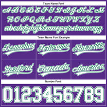 Load image into Gallery viewer, Custom Purple White-Kelly Green Authentic Throwback Basketball Shorts