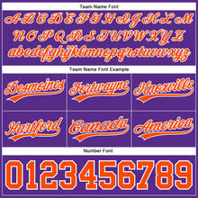 Load image into Gallery viewer, Custom Purple Orange-White Authentic Throwback Basketball Shorts