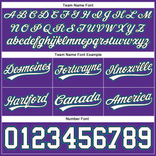 Load image into Gallery viewer, Custom Purple White Black-Teal Authentic Throwback Basketball Shorts