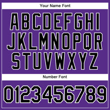 Load image into Gallery viewer, Custom Purple Black-Gold Authentic Baseball Jersey