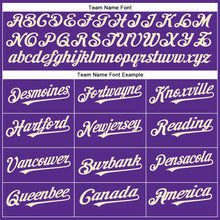 Load image into Gallery viewer, Custom Purple Cream Authentic Baseball Jersey