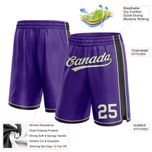 Load image into Gallery viewer, Custom Purple White-Black Authentic Basketball Shorts