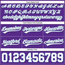 Load image into Gallery viewer, Custom Purple White-Light Blue Authentic Basketball Shorts