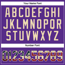 Load image into Gallery viewer, Custom Purple Vintage USA Flag-City Cream Performance T-Shirt