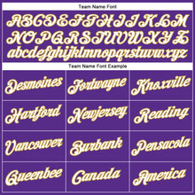 Load image into Gallery viewer, Custom Purple White-Old Gold Performance T-Shirt