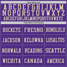 Load image into Gallery viewer, Custom Purple Vintage USA Flag-City Cream Mesh Authentic Football Jersey