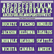 Load image into Gallery viewer, Custom Purple Neon Green-White Mesh Authentic Football Jersey