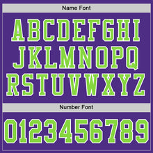 Load image into Gallery viewer, Custom Purple Neon Green-White Mesh Authentic Football Jersey