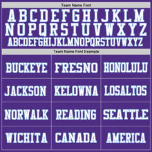 Load image into Gallery viewer, Custom Purple White-Light Blue Mesh Authentic Football Jersey