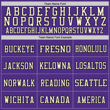 Load image into Gallery viewer, Custom Purple Cream-Black Mesh Authentic Football Jersey