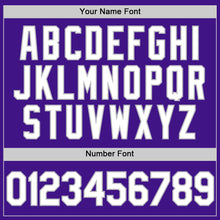 Load image into Gallery viewer, Custom Purple White-Gray Authentic Throwback Baseball Jersey