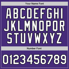 Load image into Gallery viewer, Custom Purple White-Black Authentic Throwback Basketball Jersey