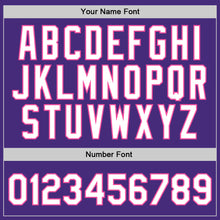 Load image into Gallery viewer, Custom Purple White-Pink Authentic Throwback Basketball Jersey