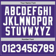 Load image into Gallery viewer, Custom Purple White-Gray Authentic Throwback Basketball Jersey