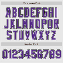 Load image into Gallery viewer, Custom White Black Pinstripe Purple-Black Authentic Raglan Sleeves Baseball Jersey