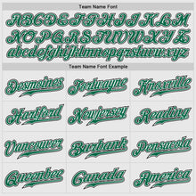 Load image into Gallery viewer, Custom White Black Pinstripe Kelly Green-Black Authentic Raglan Sleeves Baseball Jersey