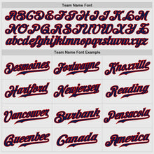 Load image into Gallery viewer, Custom White Navy Pinstripe Navy-Red Authentic Raglan Sleeves Baseball Jersey