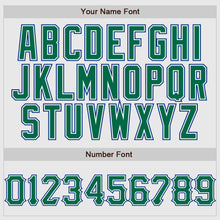 Load image into Gallery viewer, Custom White Royal Pinstripe Kelly Green-Royal Authentic Raglan Sleeves Baseball Jersey