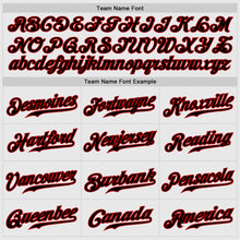 Load image into Gallery viewer, Custom White Red Pinstripe Black-Red Authentic Raglan Sleeves Baseball Jersey