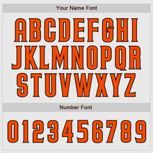 Load image into Gallery viewer, Custom White Brown Pinstripe Orange-Brown Authentic Raglan Sleeves Baseball Jersey