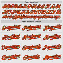 Load image into Gallery viewer, Custom White Brown Pinstripe Orange-Brown Authentic Raglan Sleeves Baseball Jersey