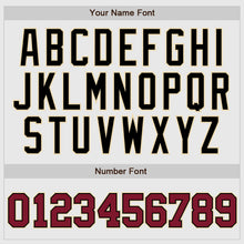 Load image into Gallery viewer, Custom White Crimson Pinstripe Crimson-Cream Authentic Raglan Sleeves Baseball Jersey