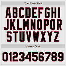 Load image into Gallery viewer, Custom White Crimson Pinstripe Black-Crimson Authentic Raglan Sleeves Baseball Jersey