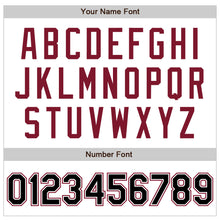 Load image into Gallery viewer, Custom White Black-Crimson Authentic Raglan Sleeves Baseball Jersey