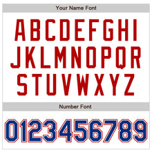 Load image into Gallery viewer, Custom White Royal-Red Authentic Raglan Sleeves Baseball Jersey