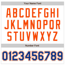 Load image into Gallery viewer, Custom White Royal-Orange Authentic Raglan Sleeves Baseball Jersey