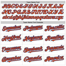 Load image into Gallery viewer, Custom White Orange-Royal Authentic Raglan Sleeves Baseball Jersey
