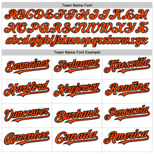 Load image into Gallery viewer, Custom White Orange-Black Authentic Raglan Sleeves Baseball Jersey