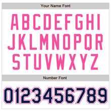 Load image into Gallery viewer, Custom White Navy-Pink Authentic Raglan Sleeves Baseball Jersey