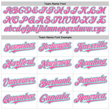 Load image into Gallery viewer, Custom White Pink-Teal Authentic Raglan Sleeves Baseball Jersey