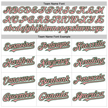 Load image into Gallery viewer, Custom White Medium Pink-Green Authentic Raglan Sleeves Baseball Jersey