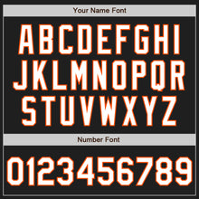 Load image into Gallery viewer, Custom Black White-Orange Authentic Raglan Sleeves Baseball Jersey