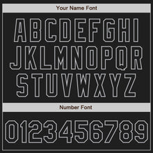 Load image into Gallery viewer, Custom Black Gray Authentic Raglan Sleeves Baseball Jersey