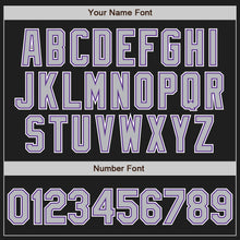 Load image into Gallery viewer, Custom Black Gray-Purple Authentic Raglan Sleeves Baseball Jersey