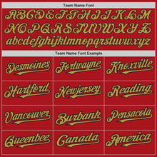 Load image into Gallery viewer, Custom Red Black-Old Gold Authentic Raglan Sleeves Baseball Jersey