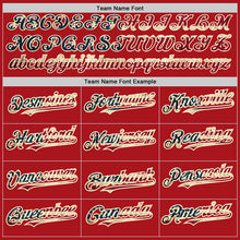 Load image into Gallery viewer, Custom Red Vintage USA Flag-Cream Authentic Raglan Sleeves Baseball Jersey