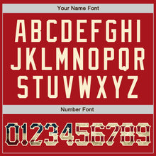 Load image into Gallery viewer, Custom Red Vintage USA Flag-Cream Authentic Raglan Sleeves Baseball Jersey