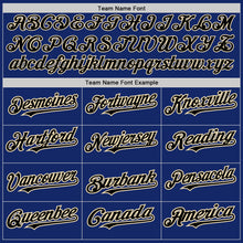 Load image into Gallery viewer, Custom Royal Black-City Cream Authentic Raglan Sleeves Baseball Jersey