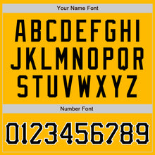 Load image into Gallery viewer, Custom Gold Black-White Authentic Raglan Sleeves Baseball Jersey