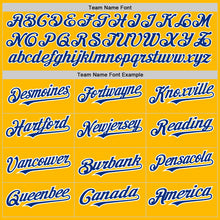 Load image into Gallery viewer, Custom Gold Royal-White Authentic Raglan Sleeves Baseball Jersey