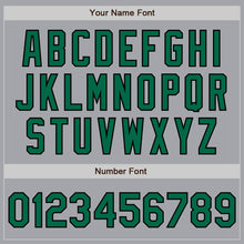 Load image into Gallery viewer, Custom Gray Kelly Green-Black Authentic Raglan Sleeves Baseball Jersey