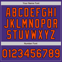 Load image into Gallery viewer, Custom Purple Orange-Black Authentic Raglan Sleeves Baseball Jersey